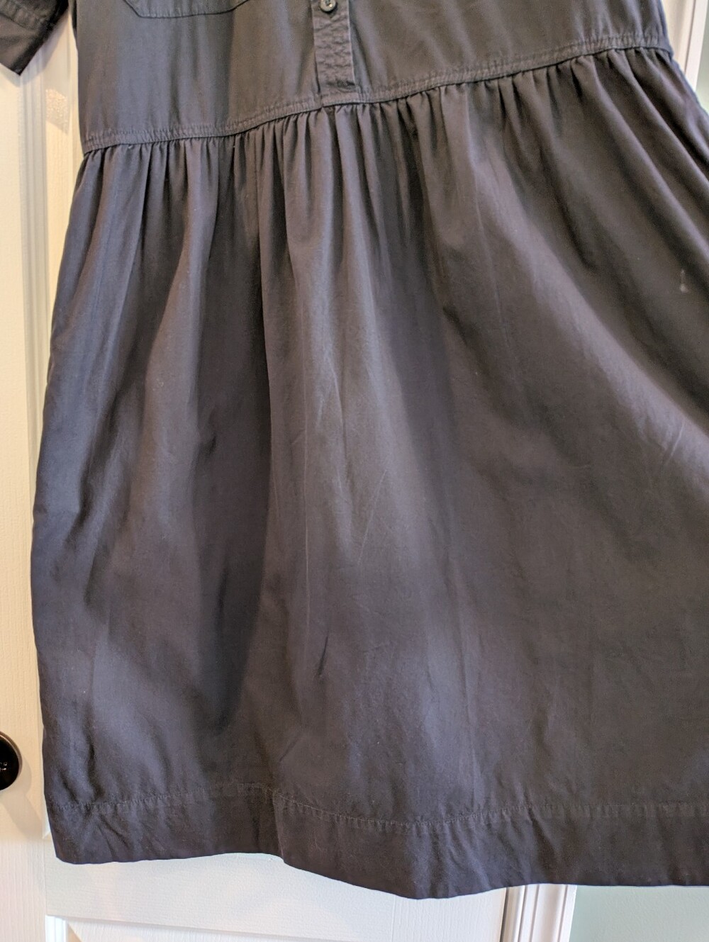 Everlane Parklet Shirtdress Cotton Black Midi Dress Minimalist Relaxed Size 6 - Picture 6 of 16